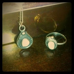 Navajo Sterling Mother of Pearl set